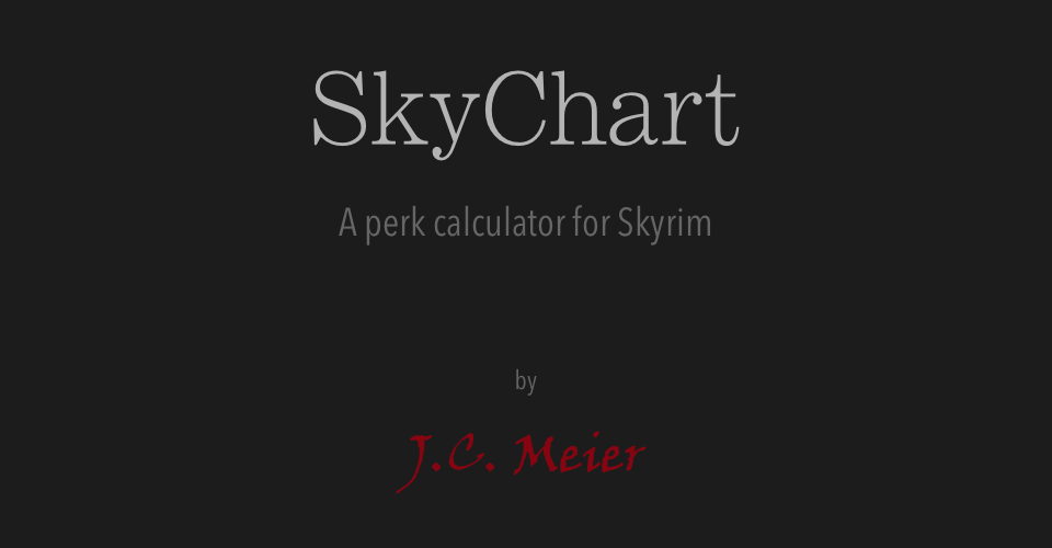 SkyChart: A Perk Calculator for Skyrim